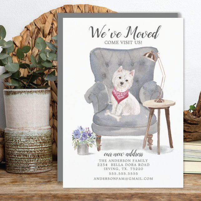 Cute Westie Dog We've Moved Moving Announcement (Creator Uploaded)