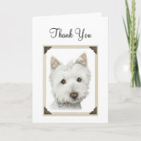 Cute Westie Dog with torn paper edges design