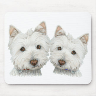 Cute Westie Dogs Mouse Mat