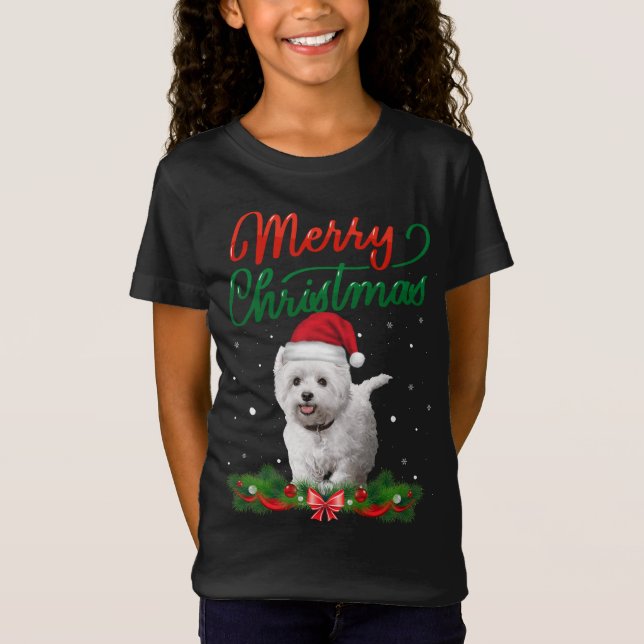 Cute WESTIE Faces Ugly Sweater Dog Santa Costume X (Front)
