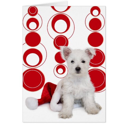 Cute Westie Pup Christmas Card