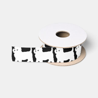 Cute Westie - West Highland White Terrier Satin Ribbon