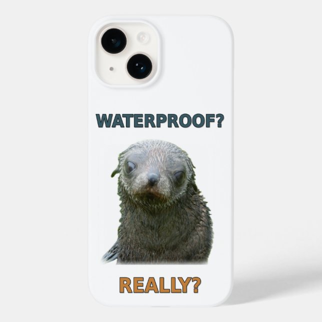 Cute Wet Seal Pup Case-Mate iPhone Case (Back)