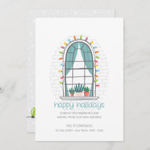 Cute We've Moved New House Flat Holiday Card