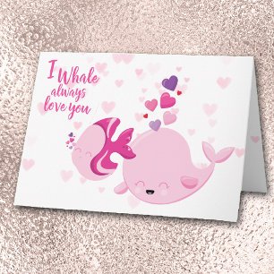 Cute Whale Always Love You Valentine Card