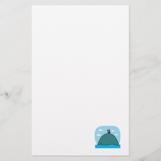 cute whale and penguin stationery (Front)