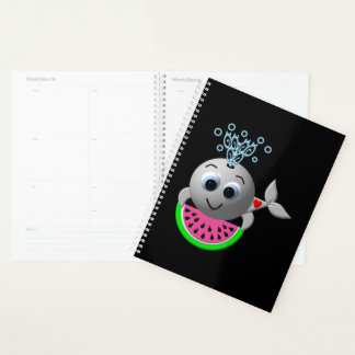 Cute Whale and Watermelon Planner