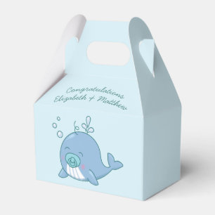 Cute Whale Baby Shower Kawaii Boy Blue Favour Box