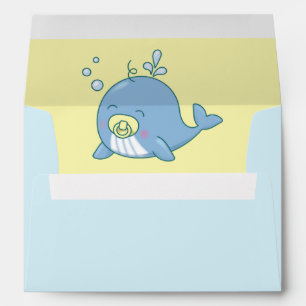 Cute Whale Baby Shower Kawaii Envelope
