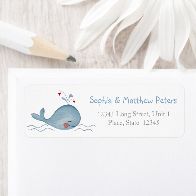 Cute whale blue nautical animal drawing (Insitu)