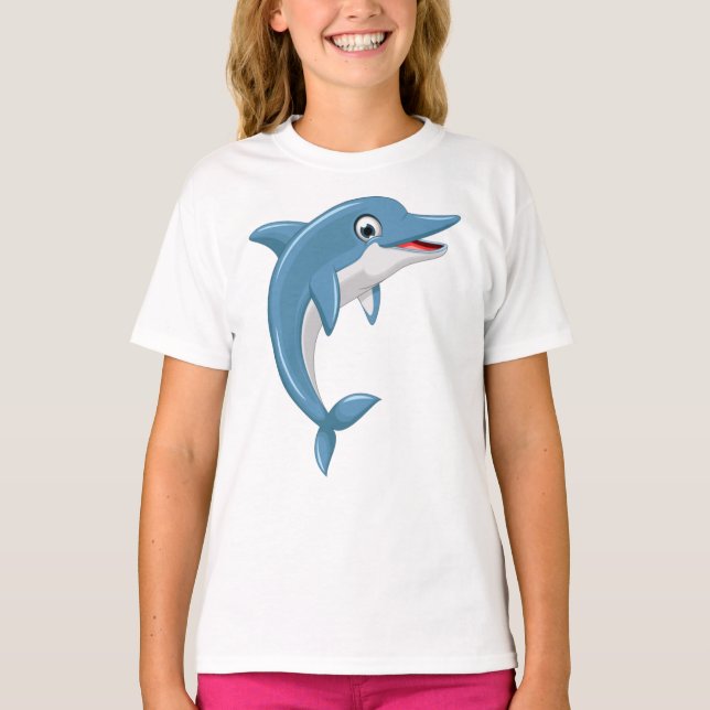 Cute Whale Cartoon Artwork  T-Shirt (Front)