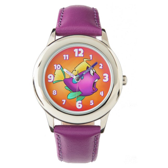 cute whale cartoon magnet watch (Front)