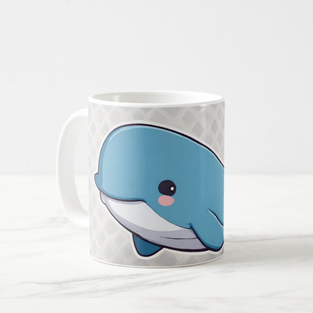 Cute Whale Coffee Mug (Front Left)