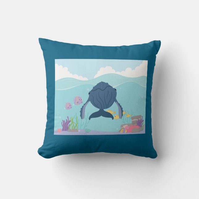 Cute Whale Cushion (Front)