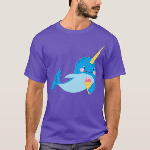 Cute Whale eating ice cream T-Shirt