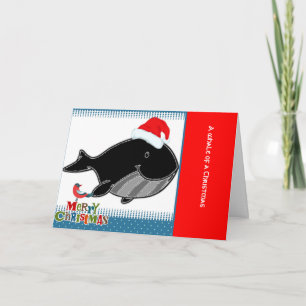 Cute Whale Holiday Greeting Card