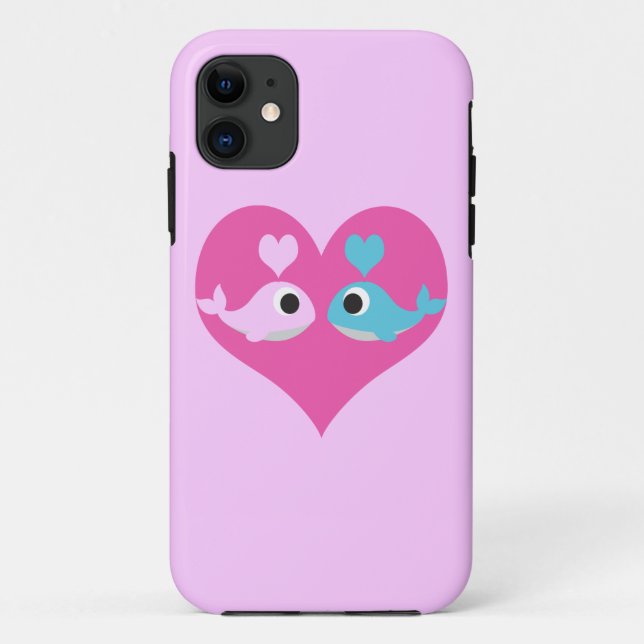 Cute Whale Love Case-Mate iPhone Case (Back)