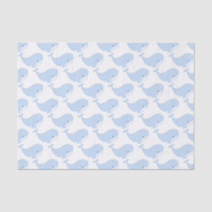 cute whale lovers tiled pattern  tissue paper