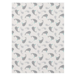 Cute Whale Mum and Baby Pattern Tablecloth