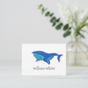 Cute Whale Personalised Card