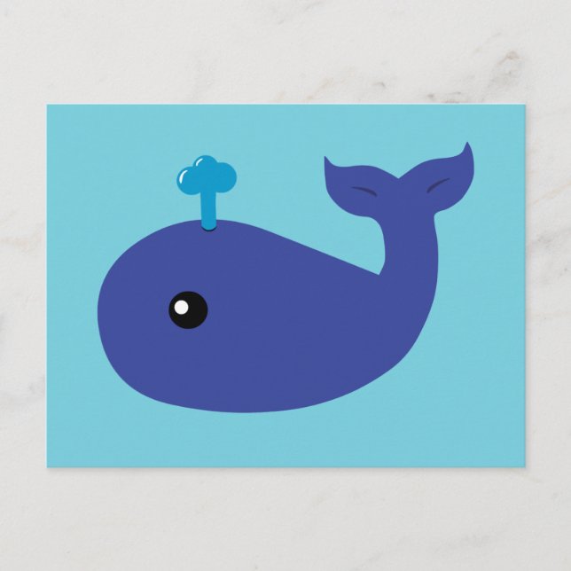 Cute Whale Postcard (Front)