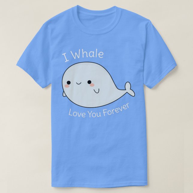 Cute Whale Pun 1 T-Shirt (Design Front)