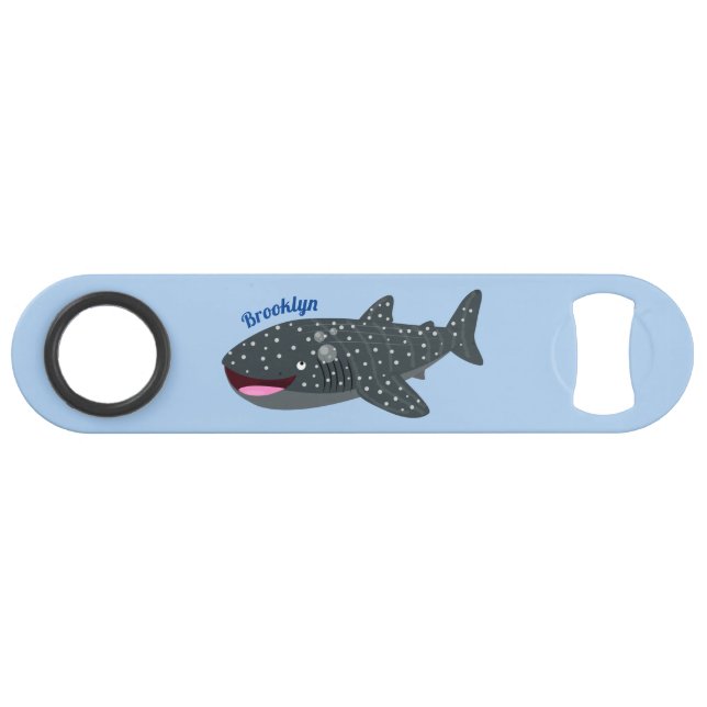 Cute whale shark happy cartoon illustration (Front (Horizontal))