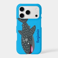 Cute whale shark happy cartoon illustration