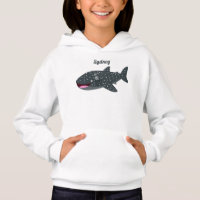 Cute whale shark happy cartoon illustration