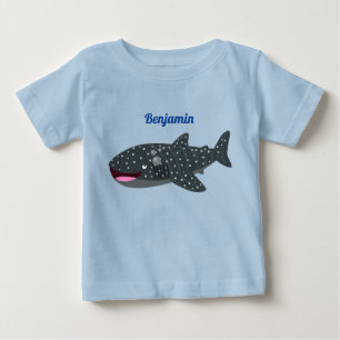 Cute whale shark happy cartoon illustration baby T-Shirt