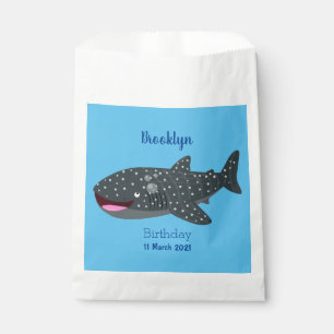 Cute whale shark happy cartoon illustration favour bags