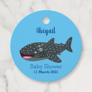 Cute whale shark happy cartoon illustration  favour tags
