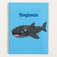 Cute whale shark happy cartoon illustration