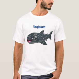 Cute whale shark happy cartoon illustration T-Shirt