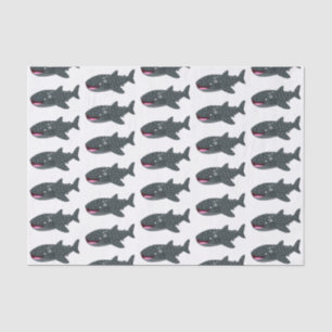 Cute whale shark happy cartoon illustration tissue paper