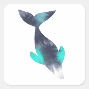 Cute Whale Square Sticker