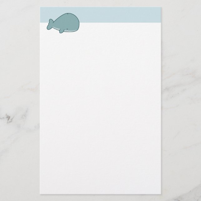 Cute Whale Stationery (Front)