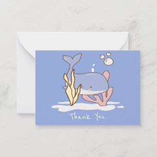 Cute Whale Thank You Card