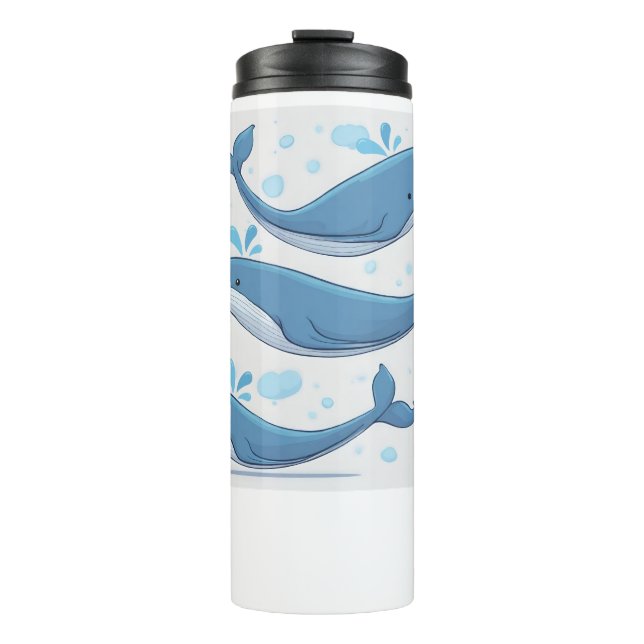 Cute Whale Thermal Tumbler (Front)