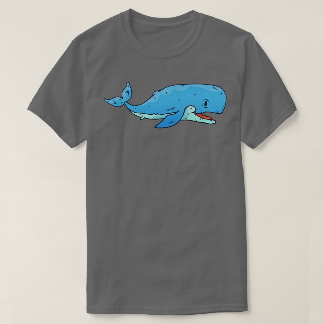 Cute Whale toon T-Shirt (Design Front)