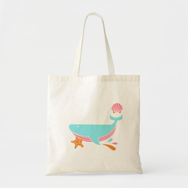 Cute Whale Tote Bag (Front)