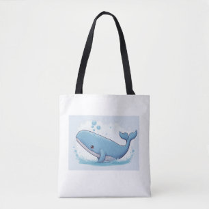 Cute Whale Tote Bag
