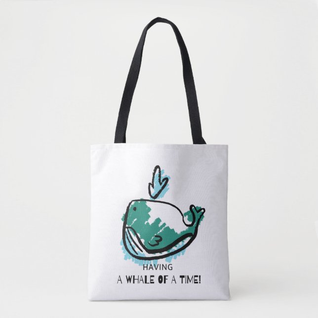 Cute Whale Tote Bag (Front)