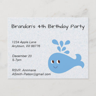 Cute Whale with Spout Postcard