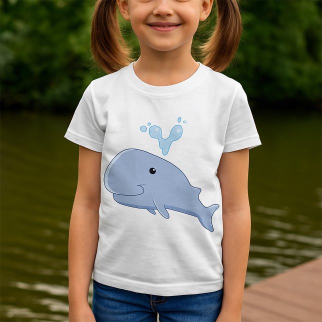 Cute Whale with Water Splash Adorable Animal  T-Shirt (Creator Uploaded)