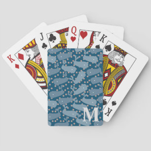 Cute Whales and Dots Playing Cards