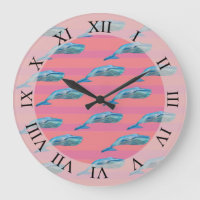 Cute Whales Fish Art Pink Stripes Pattern  Custom 