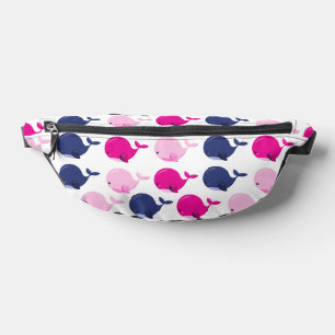 Cute Whales, Pattern Of Whales, Sea Animals Bum Bags