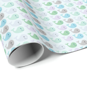 Cute Whales Wrapping Paper