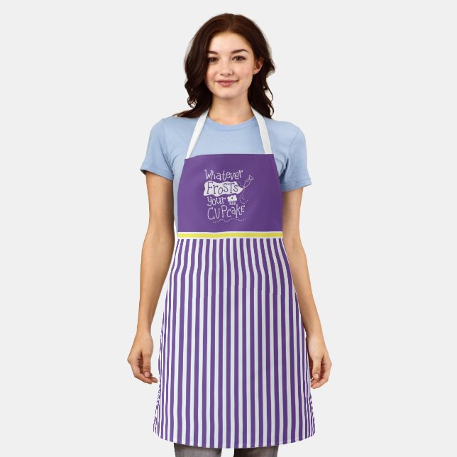 Cute Whatever Frosts Your Cupcake Bakers Apron (Worn)